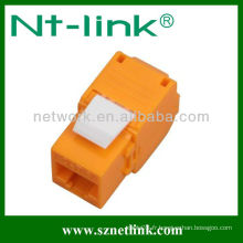 Orange couleur tooless cat6a utp keystone jack